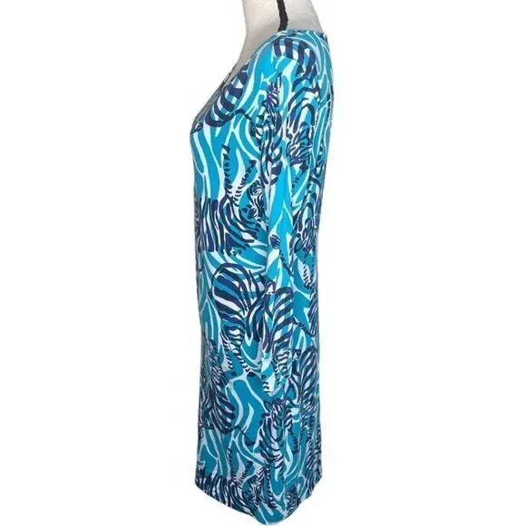 Lilly Pulitzer blue zebra print Marlowe dress xs - Picture 3 of 11
